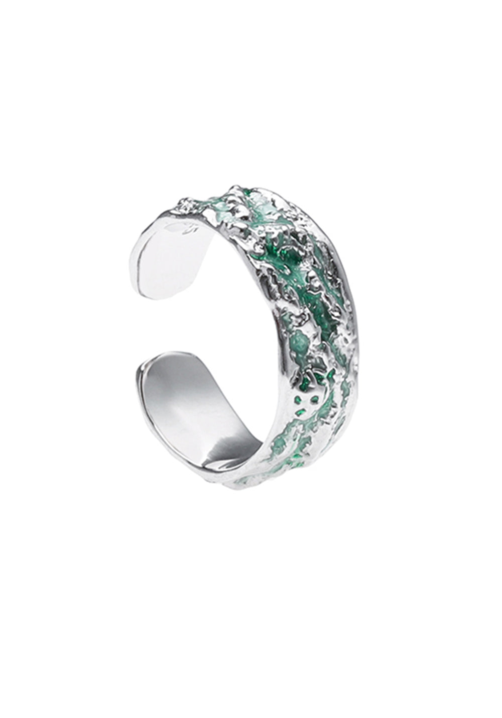 LUXTA丨Green Ice Silver Adjustable Ring - PSYLOS 1, LUXTA丨Green Ice Silver Adjustable Ring, Accessories, LUXTA, PSYLOS 1